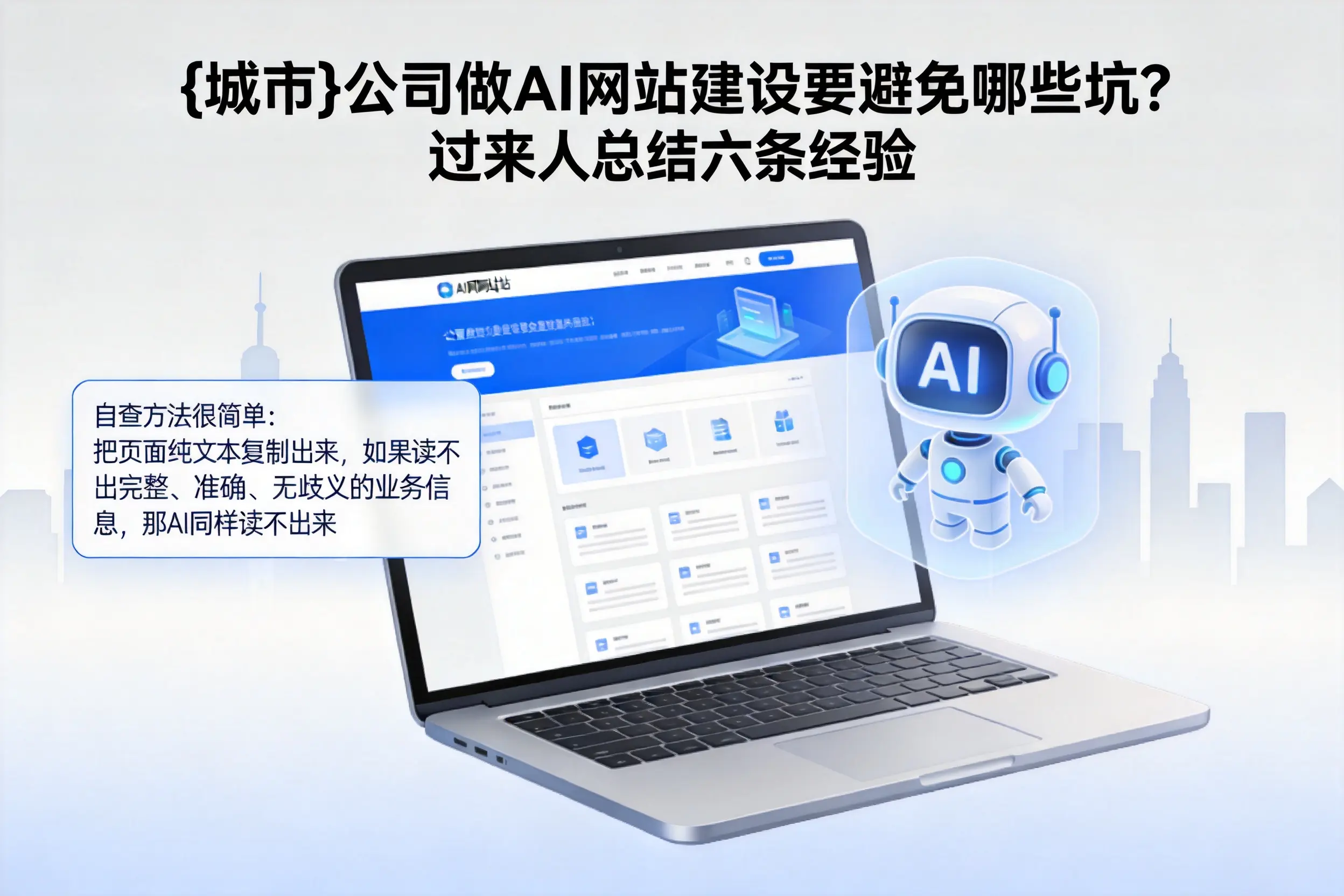 上海公司做AI网站建设要避免哪些坑？过来人总结六条经验