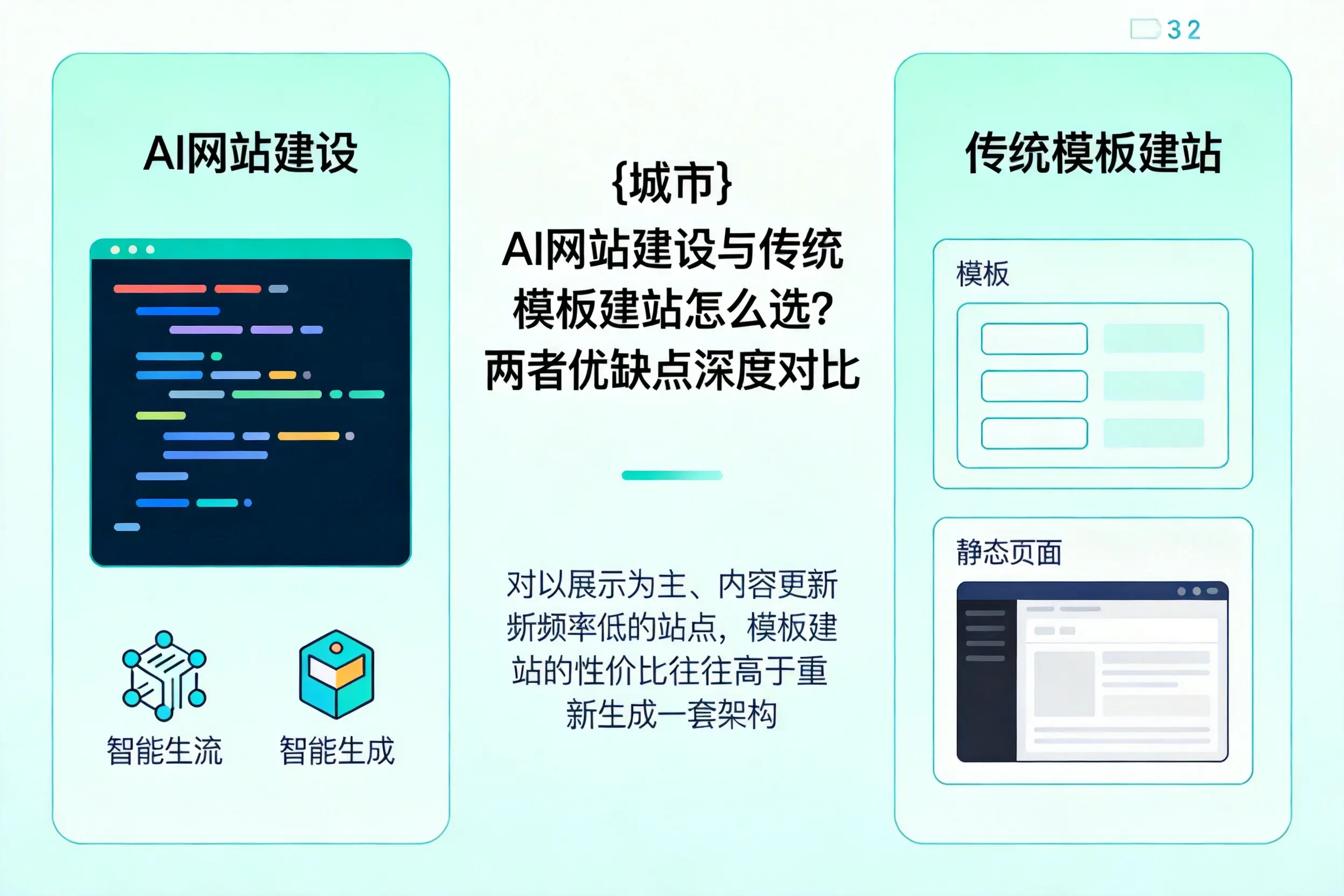 上海AI网站建设与传统模板建站怎么选?两者优缺点深度对比
