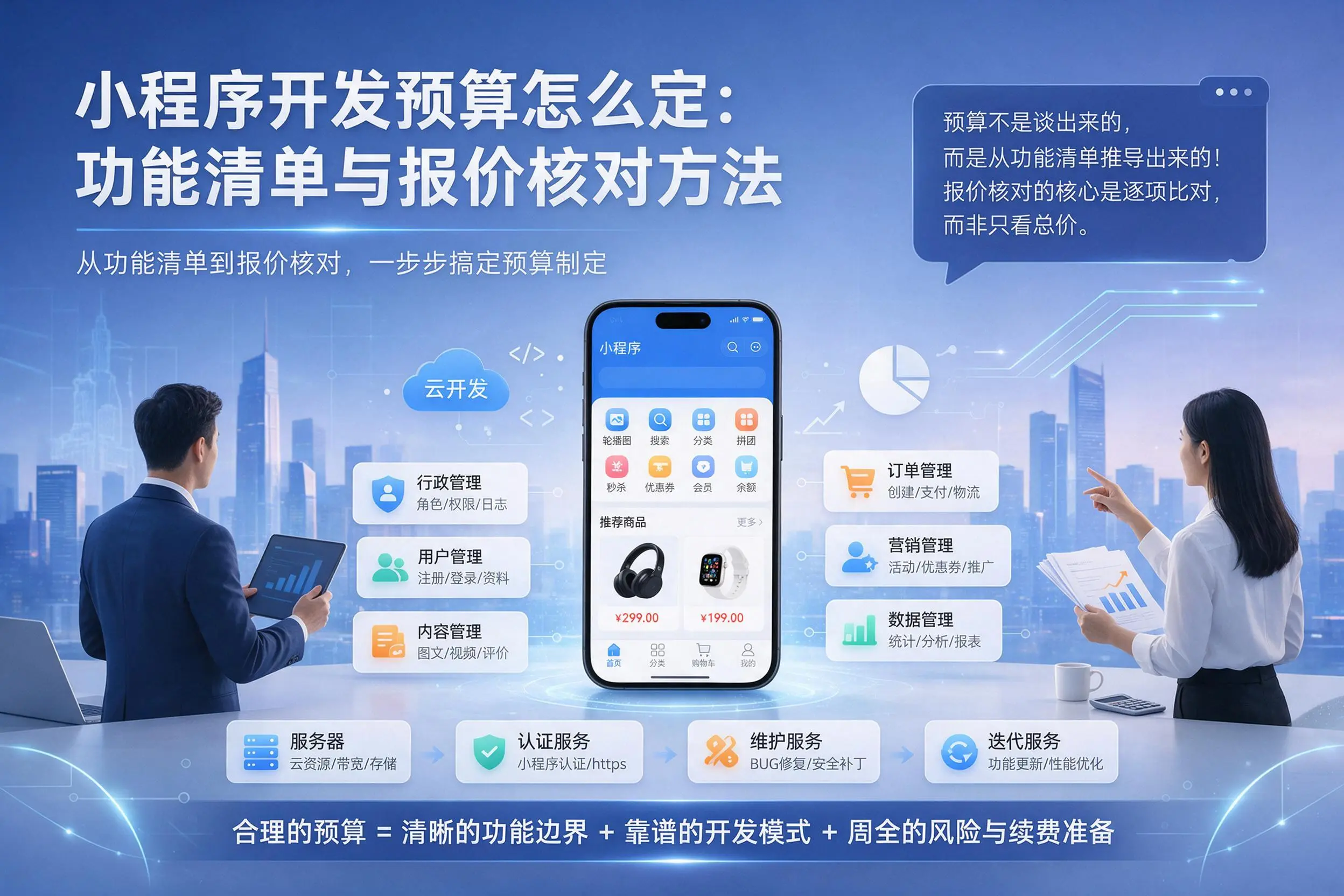 上海小程序开发预算怎么定:功能清单与报价核对方法
