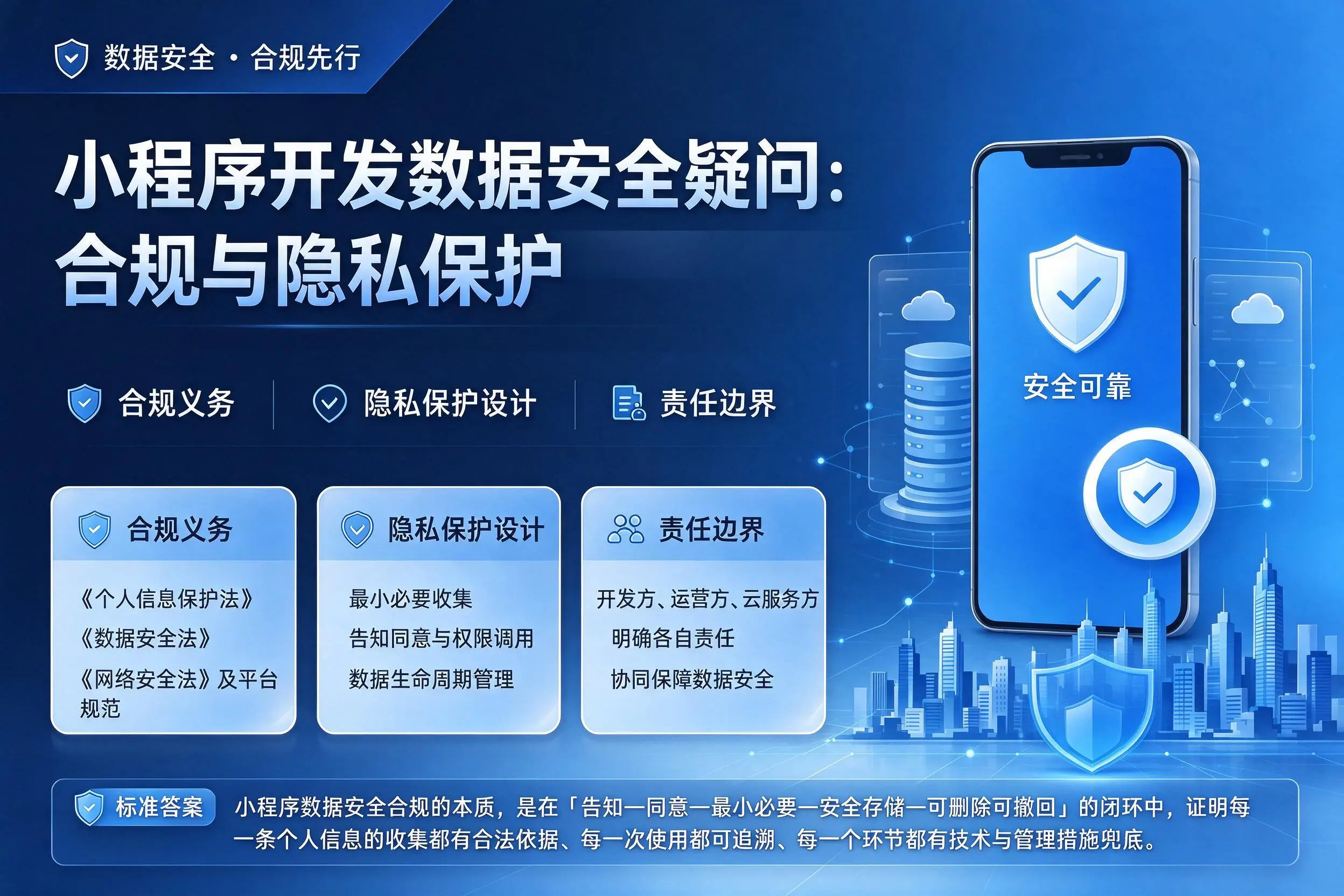 上海小程序开发数据安全疑问:合规与隐私保护