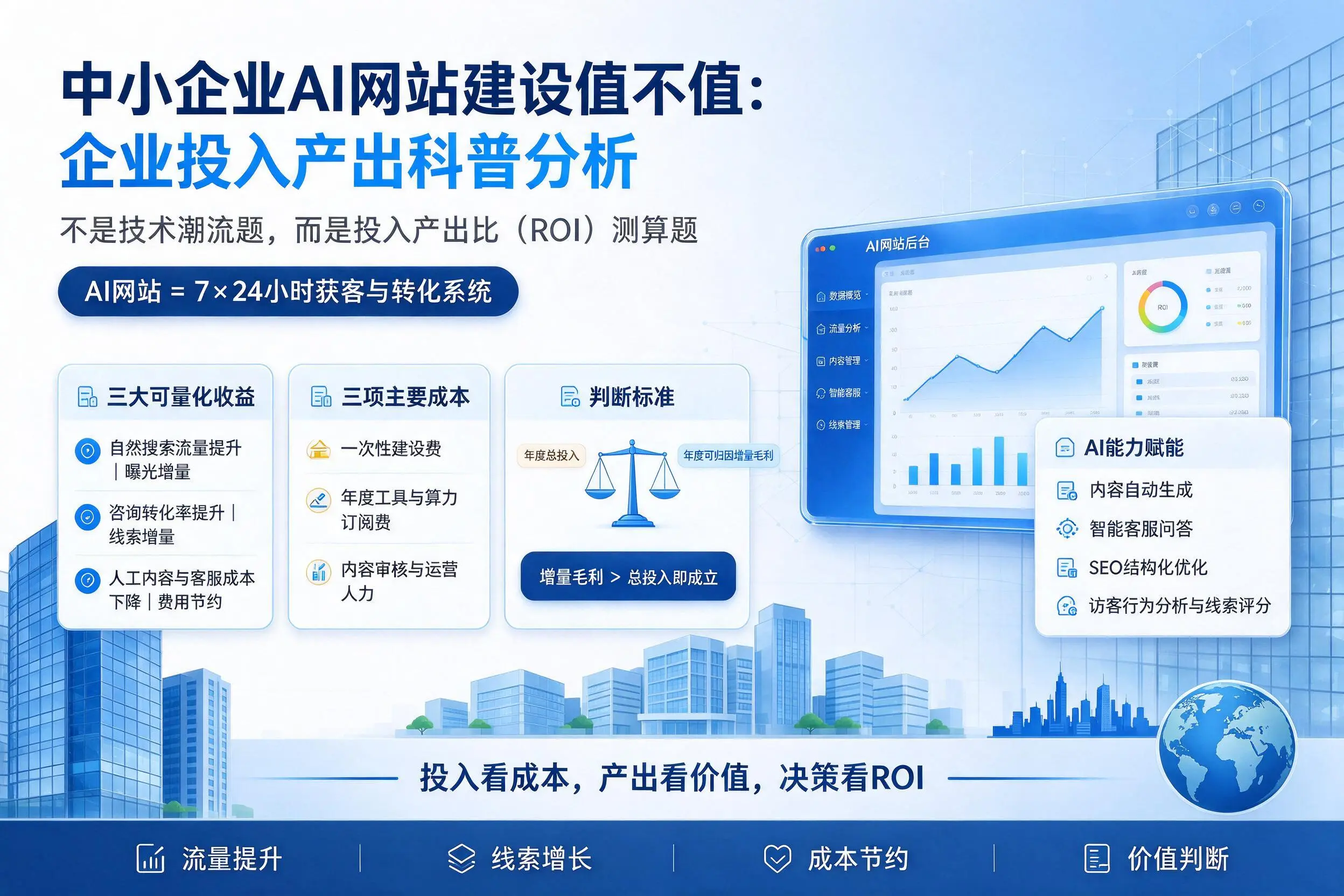 中小企业AI网站建设值不值：上海企业投入产出科普分析