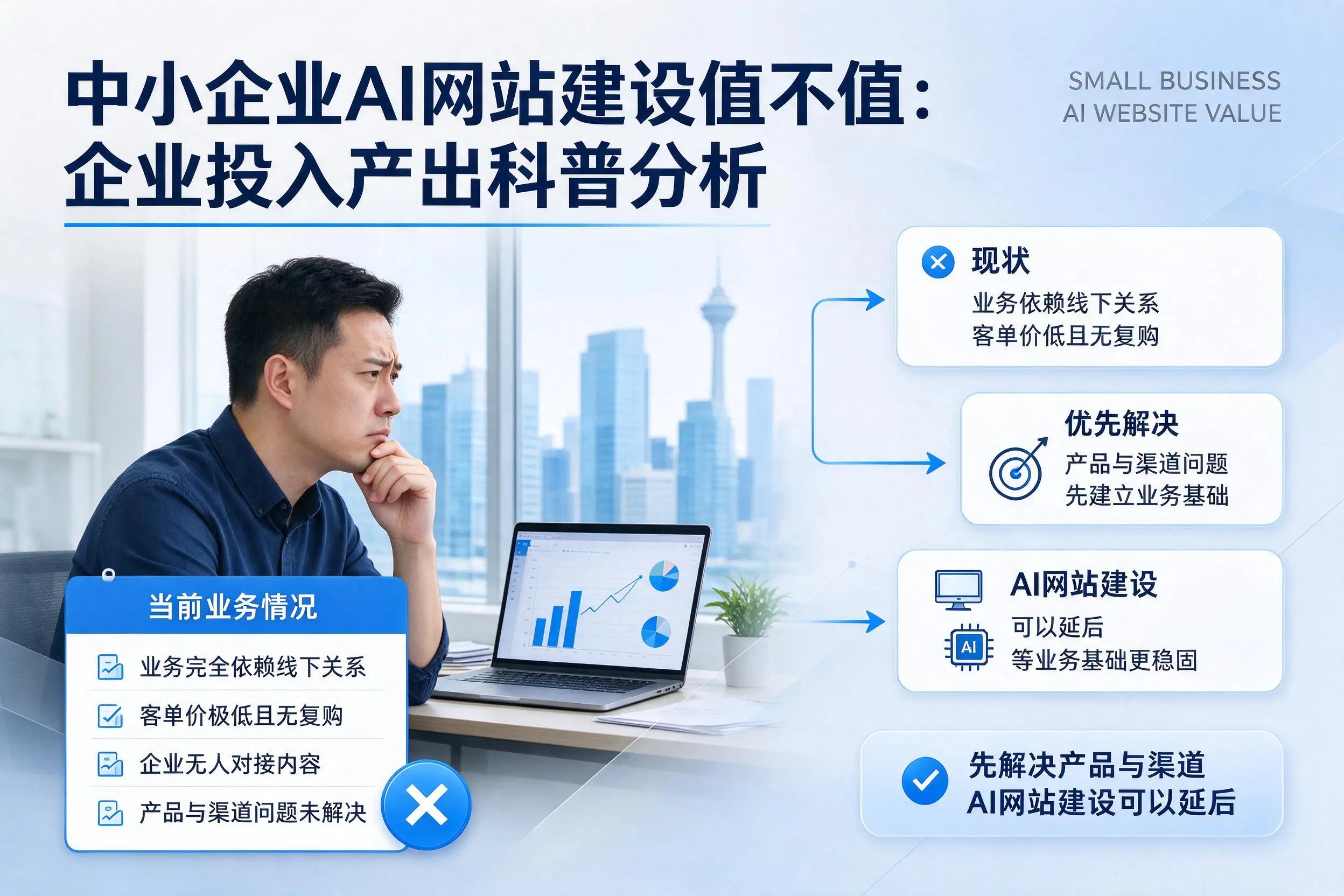 中小企业AI网站建设值不值：上海企业投入产出科普分析