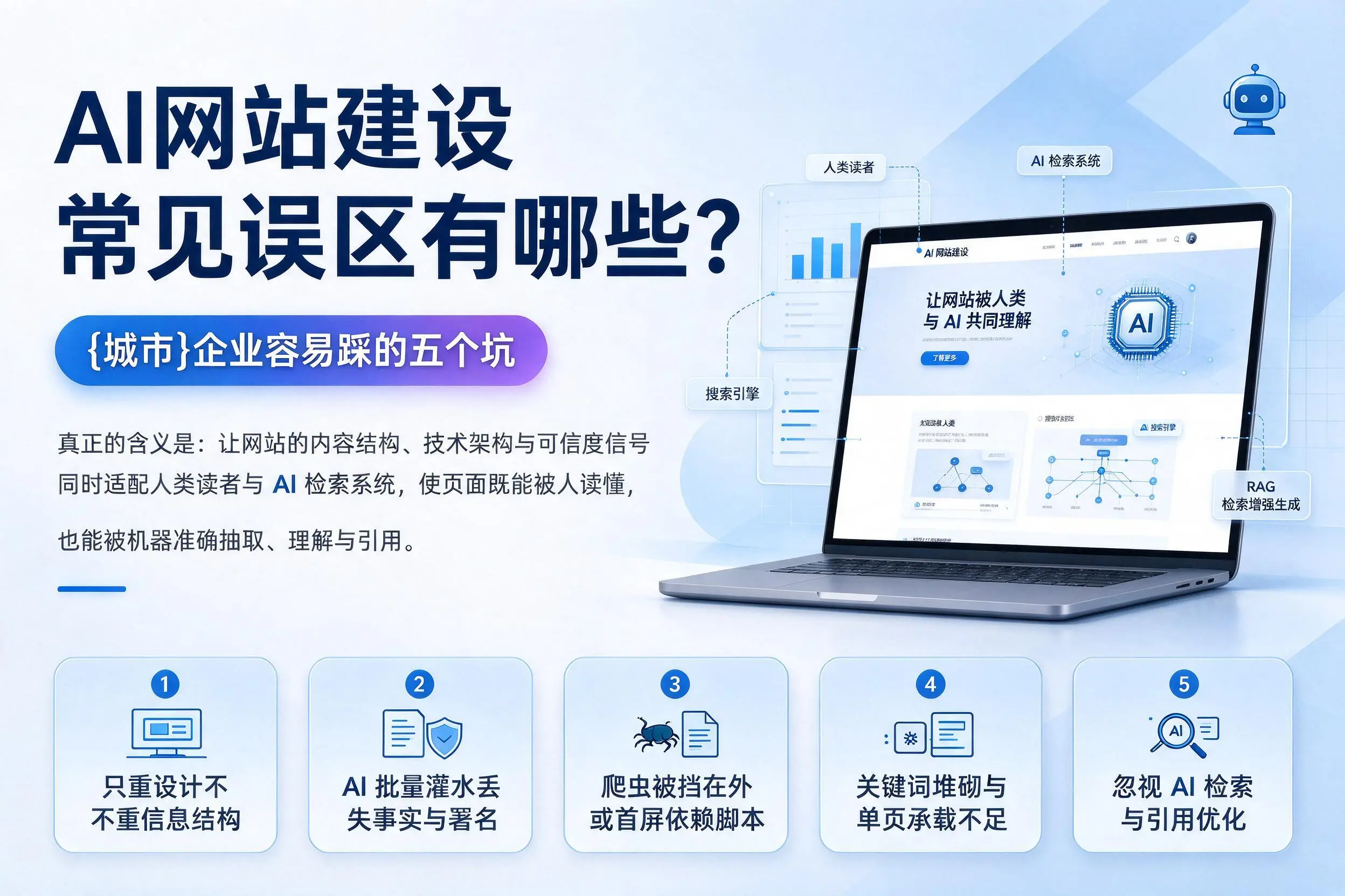 AI网站建设常见误区有哪些？上海企业容易踩的五个坑