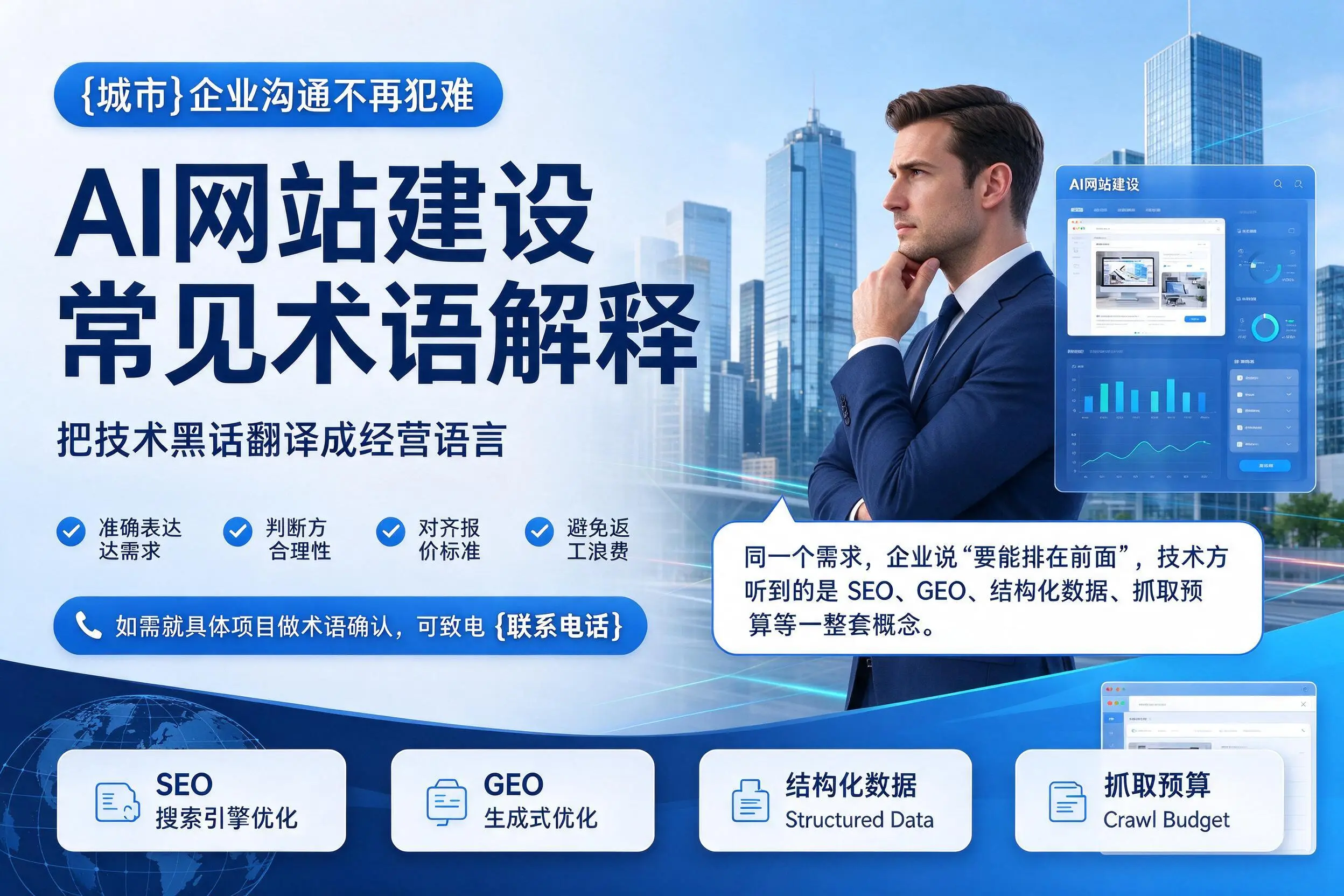 AI网站建设常见术语解释,上海企业沟通不再犯难