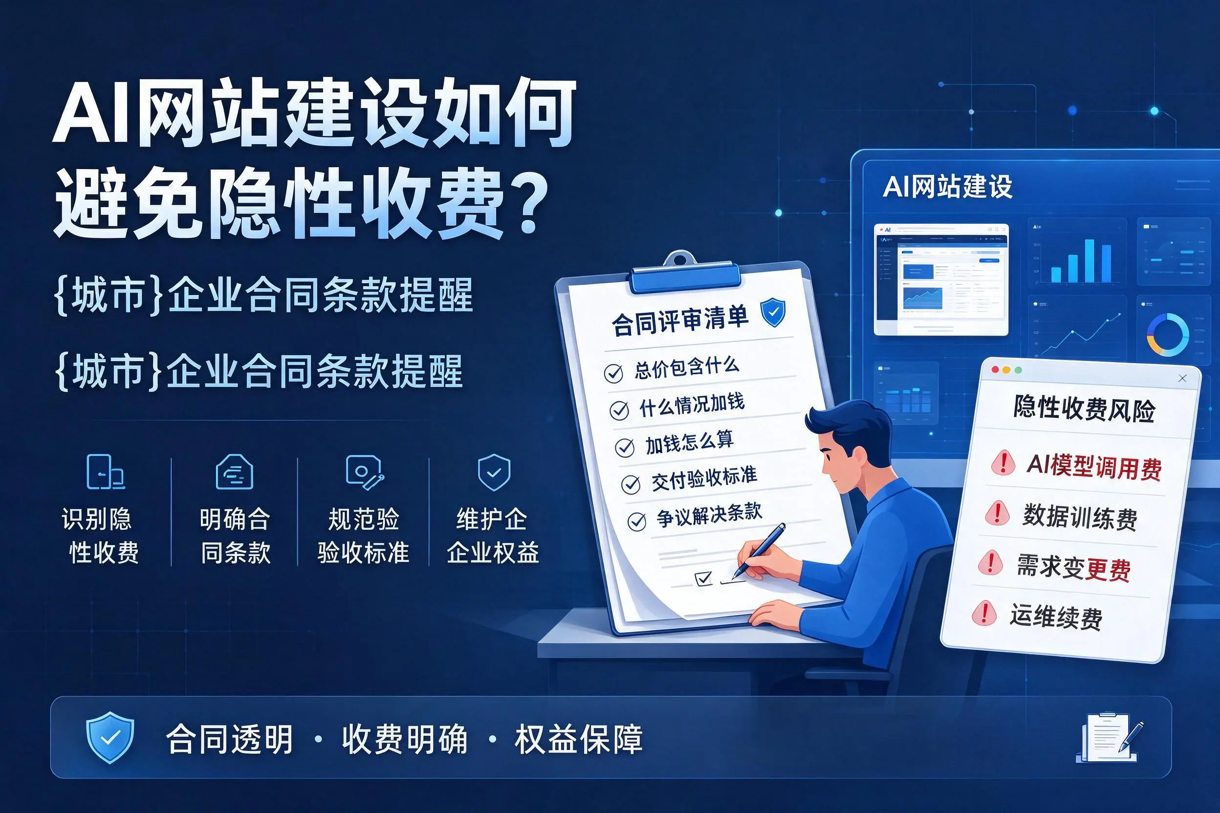 AI网站建设如何避免隐性收费?上海企业合同条款提醒