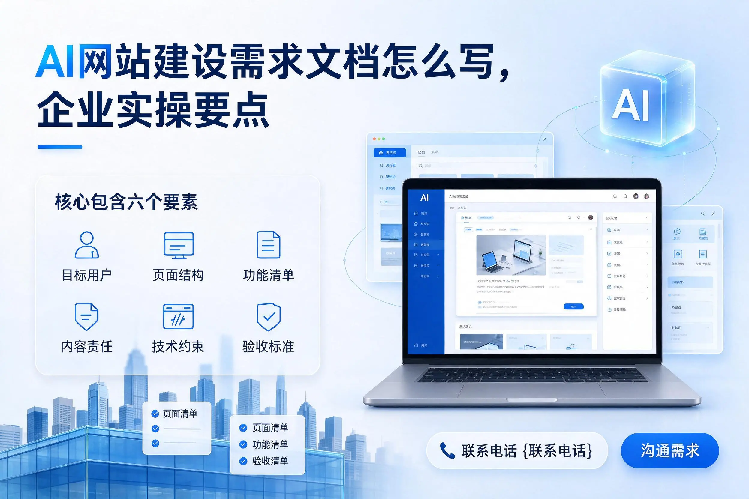 AI网站建设需求文档怎么写,上海企业实操要点